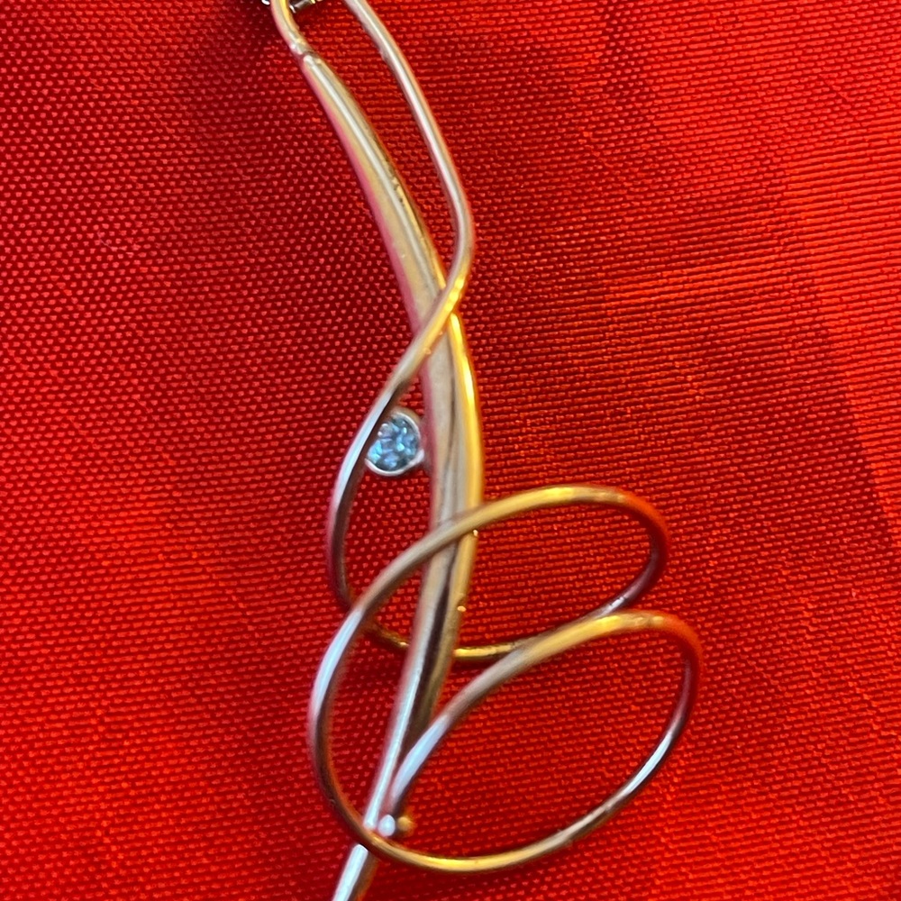 Frederic Duclos Silver Twisted Pendant Necklace